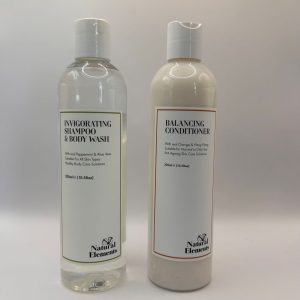 Invigorating Shampoo and Body Wash with Balancing Conditioner